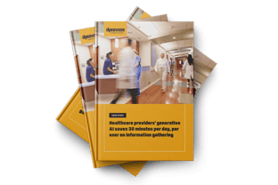 Healthcare provider implements gen AI to save 30 minutes per day, per user on information gathering.